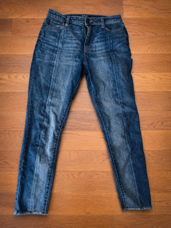 a.n.a Denim - a.n.a Women’s Skinny Jeans Size 6 Medium Wash Raw Hem Stretch Denim
